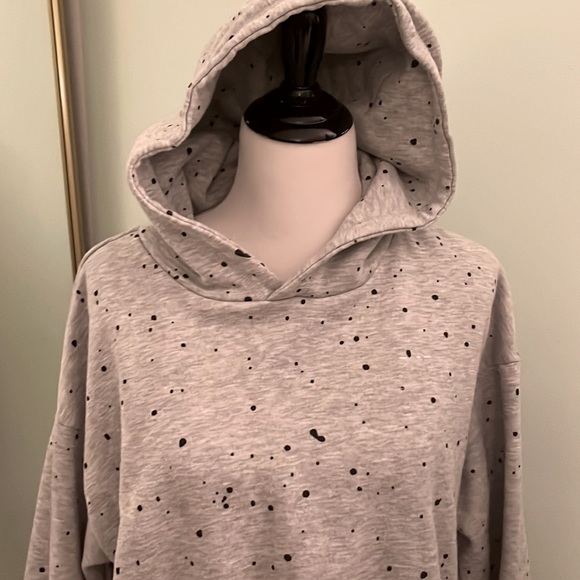 Cropped Paint Splatter Sweatshirt - Picture 1 of 4